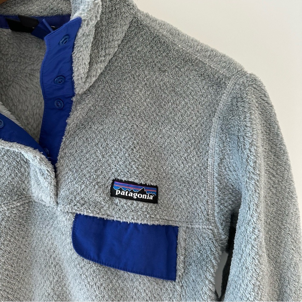 Patagonia Gray Re-Tool Fleece Snap Pullover Women's Size Small - Picture 2 of 7